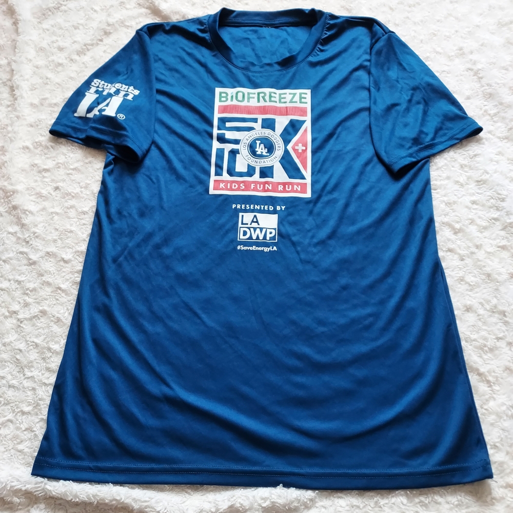 Dodgers Foundation 2018 Biofreeze Blue Fun Run Graphic Wicking Tee MED